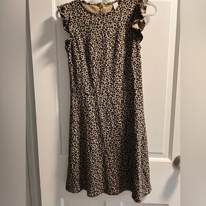 Old Navy Brown and Black A-Line Midi Dress